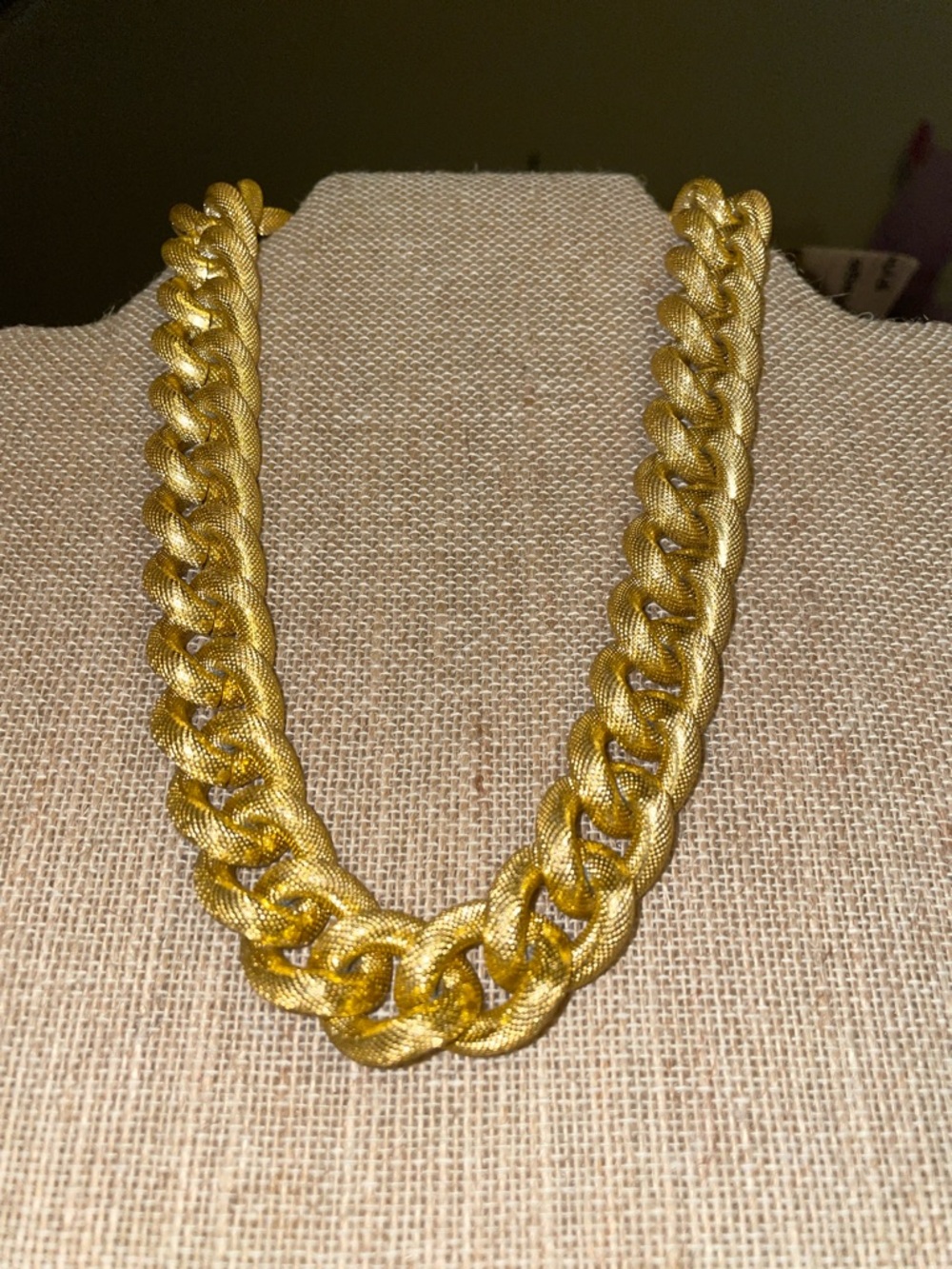 Polished Gold-Tone Rope Curb Chain Necklace for Women
